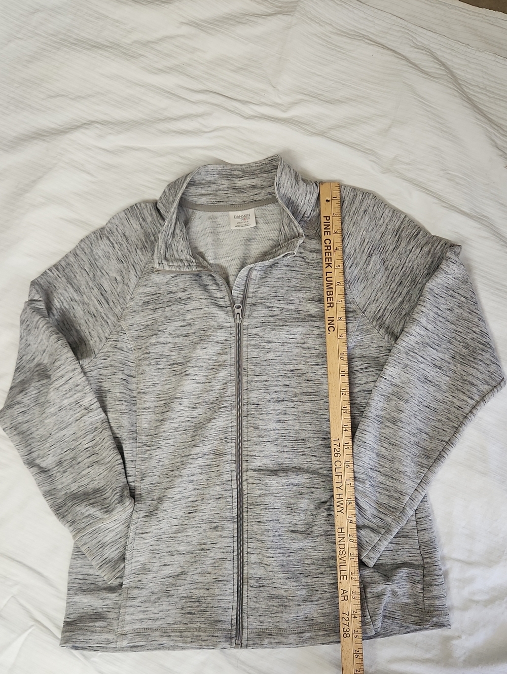 Danskin Now Light Heather Gray Zip Jacket